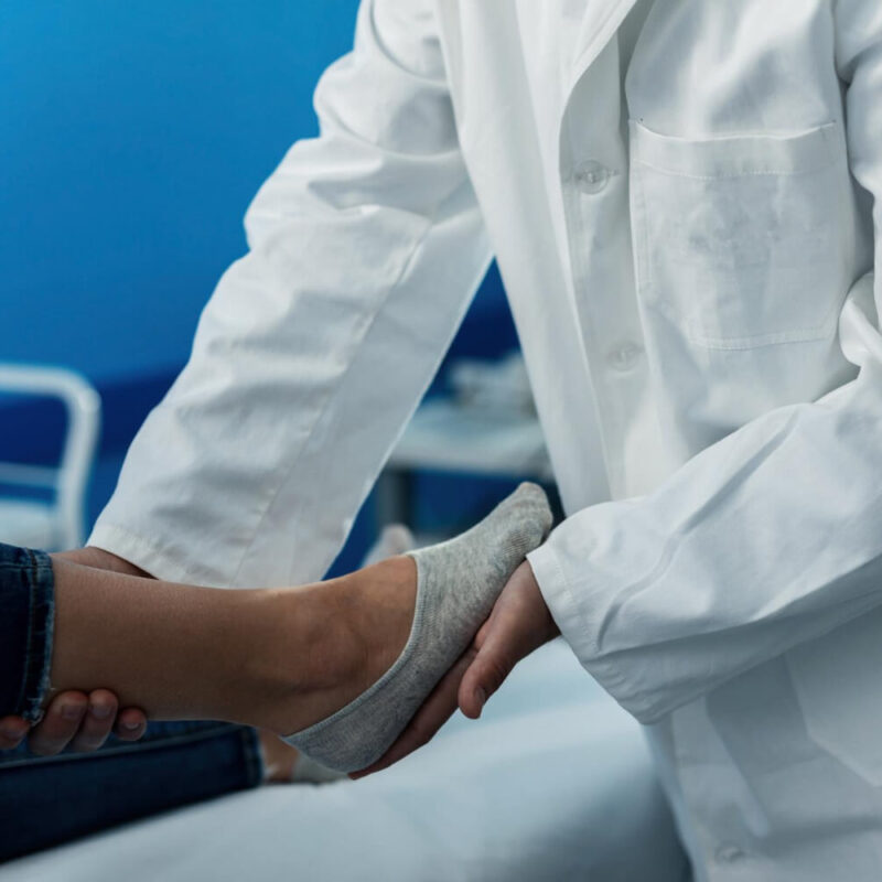 A podiatrist evaluates foot health, reviews medical history, conducts exams, and may suggest X-rays or treatments for pain, injuries, or conditions.